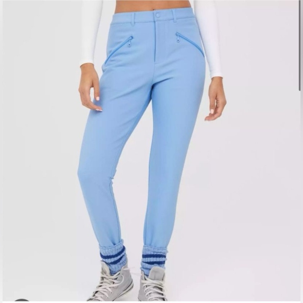 AERIE NWT Chillside Collection Stirrup Ski Pants Blue